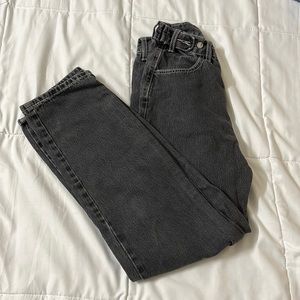 black wide leg jeans